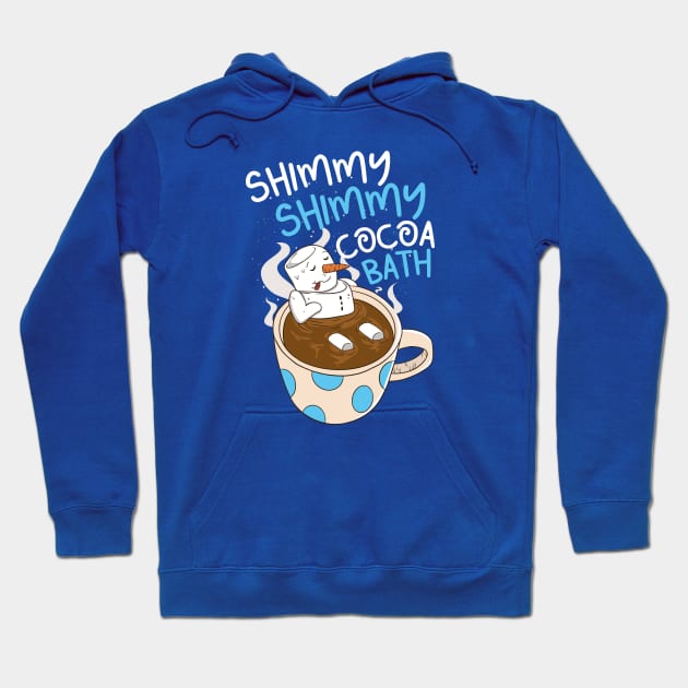 Shimmy Shimmy Cocoa Bath // Funny Hot Cocoa Snowman Cartoon Hoodie by SLAG_Creative